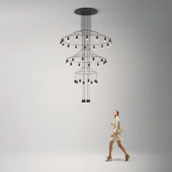 Vibia Wireflow Chandelier 0378 -Beste Lichtgeschäft 002 Vibia Wireflow Chandelier 0378 Kronleuchter ambient 90971 schwarz 5d1bbb9a9ea5859e747125da1521d99e