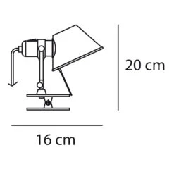 Artemide Tolomeo Micro Pinza -Beste Lichtgeschäft 003 Artemide Tolomeo Micro Pinza Klemmeleuchte 20cm technische Zeichnung 343affc9231a554c2f530561413145c2