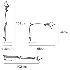 Artemide Tolomeo Mini Tavolo LED 8 Artemide Tolomeo Mini Tavolo LED -Beste Lichtgeschäft 003 Artemide Tolomeo Tavolo Mini LED Tischleuchte technische Zeichnung 65aa904c383cc527040c053febcc0495