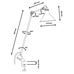 DCWéditions Lampe Gras N°201 Conic -Beste Lichtgeschäft 003 DCW Lampe Gras No 201 Klemm technische Zeichnung b60b218186ec165bcf5d203b33116e34